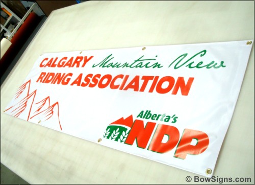 Calgary electoral banner signs