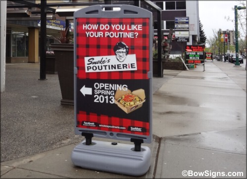 Calgary Sidewalk Signs With Replaceable Faces